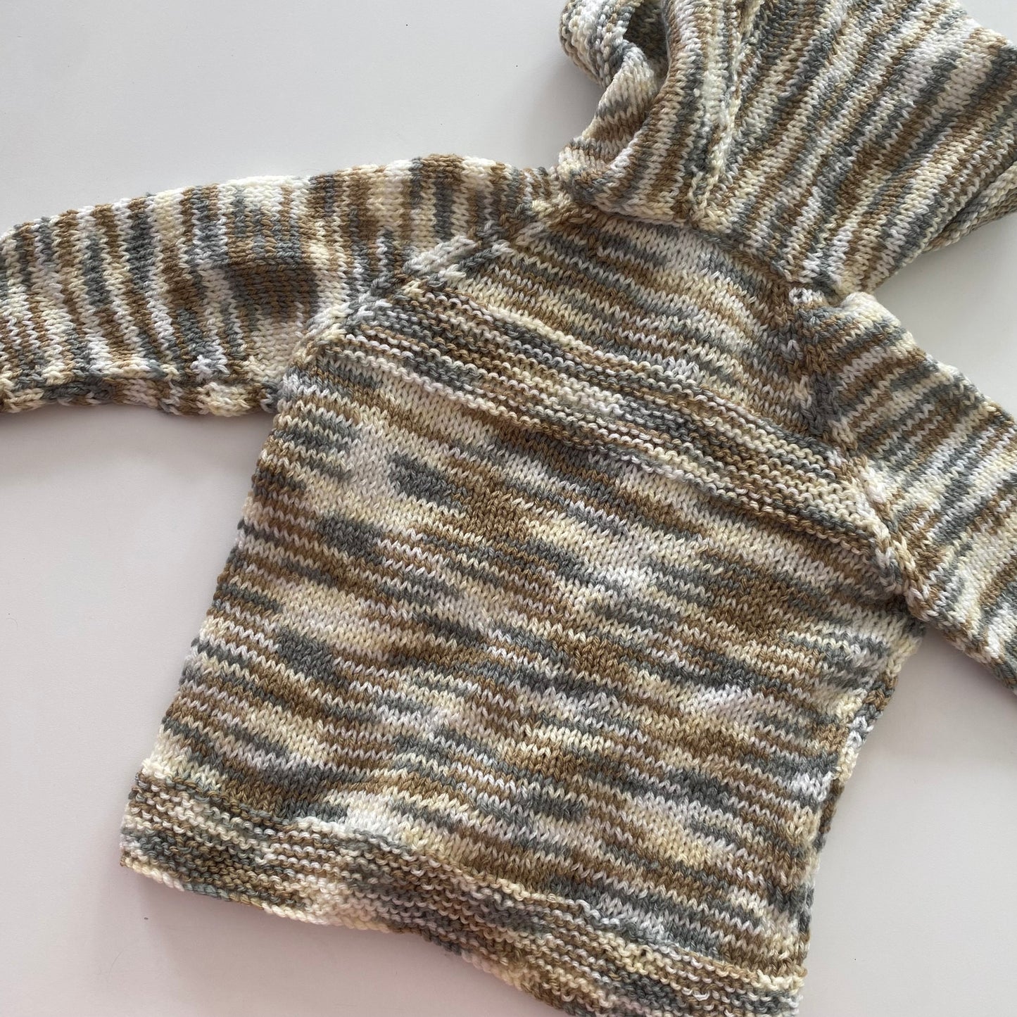Handmade Knit Hooded Cardigan - Size 1