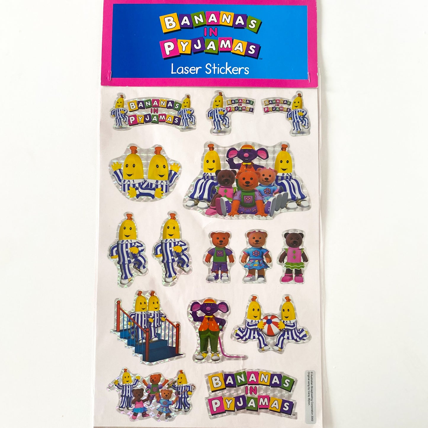 Vintage Bananas In Pyjamas Laser Stickers (NEW)