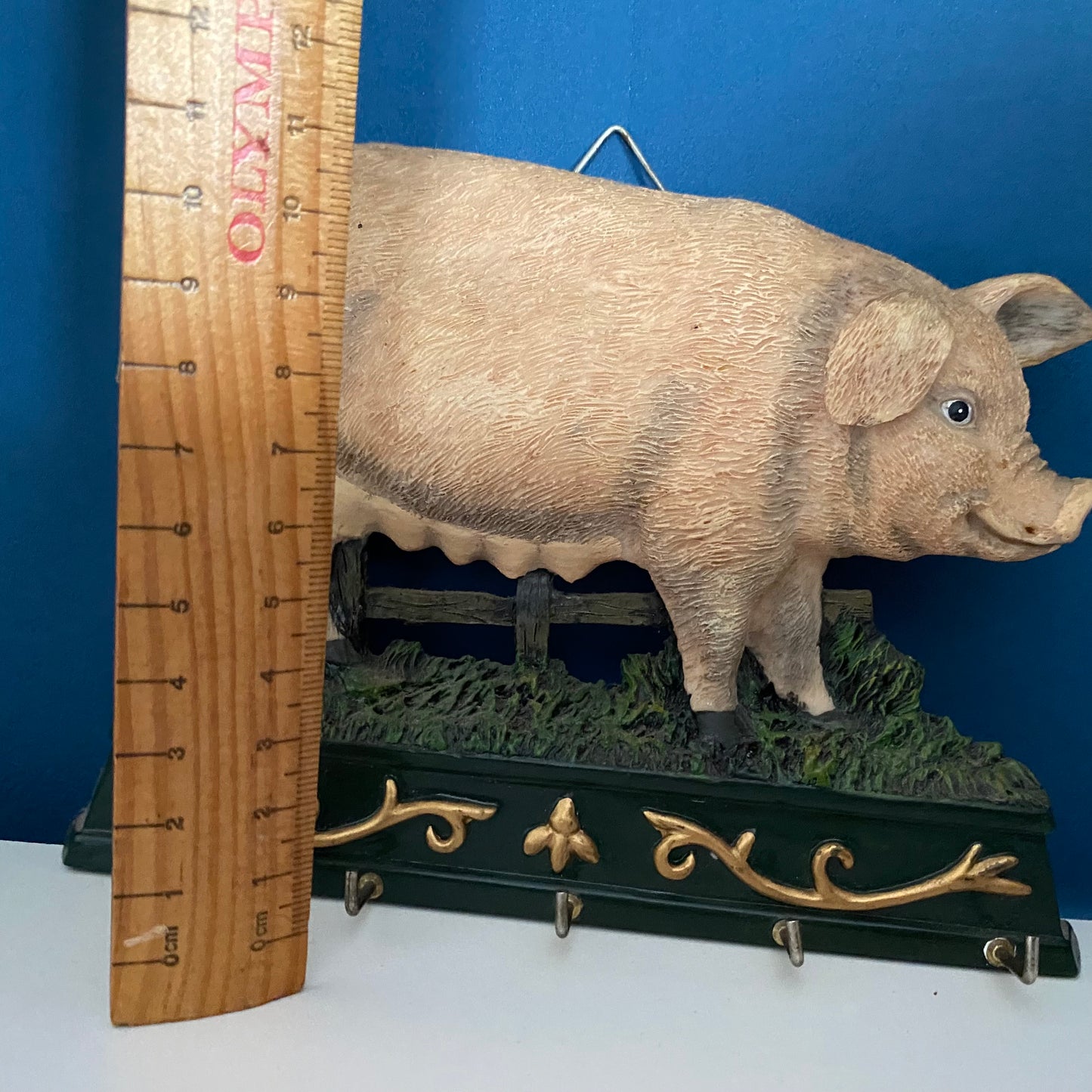 Vintage Cast Iron Pig Key Hooks