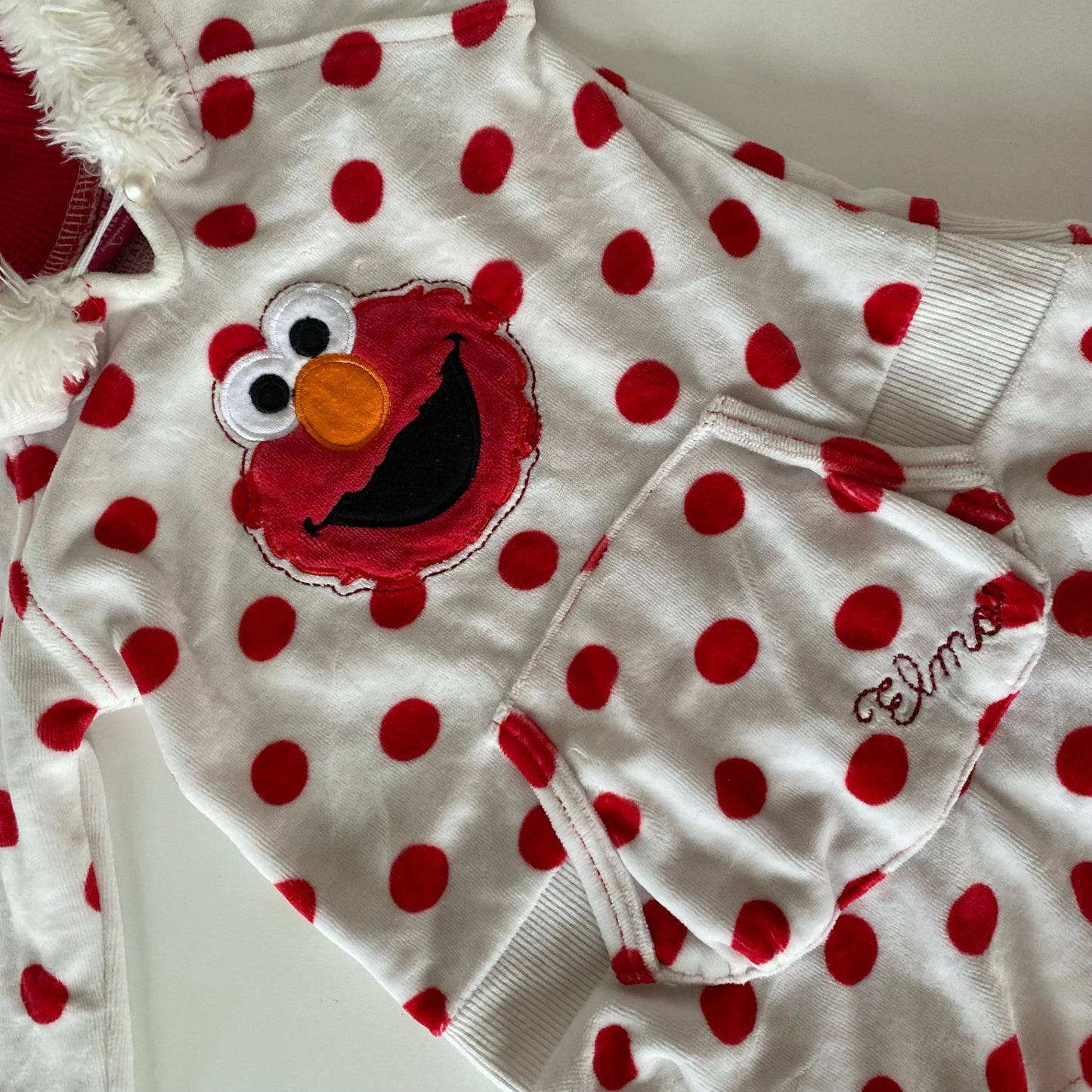 Sesame Street Elmo Hooded Fleece Dress - Size 1