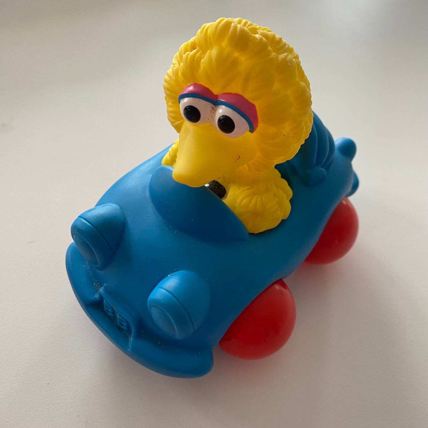 Vintage Sesame Street Big Bird Rubber Car