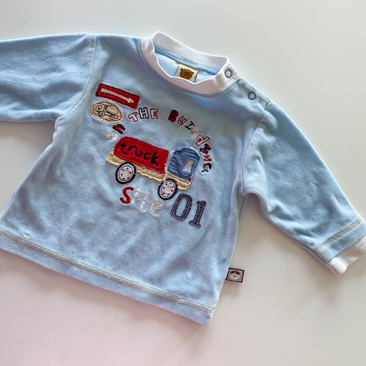 Vintage Teeny Weeny Velour Long Sleeve Top - Size 3-6M