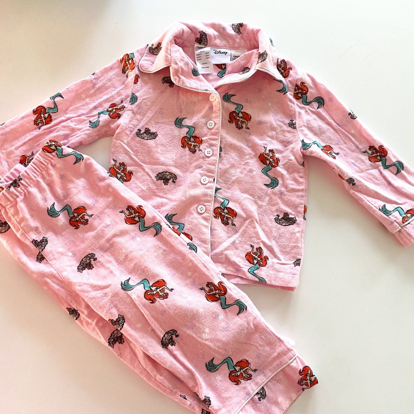 Disney The Little Mermaid Pyjamas - Size 1-2Y