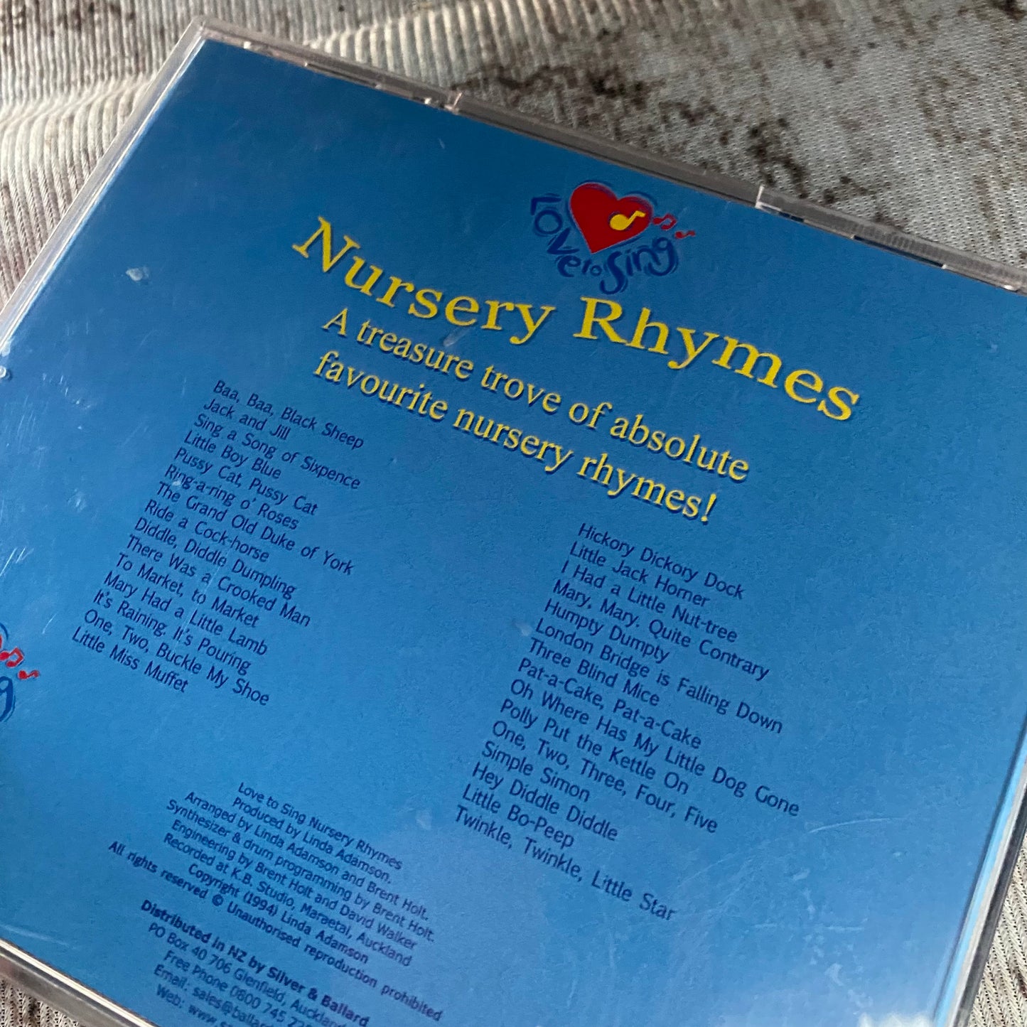 Love To Sing Nursery Rhymes CD