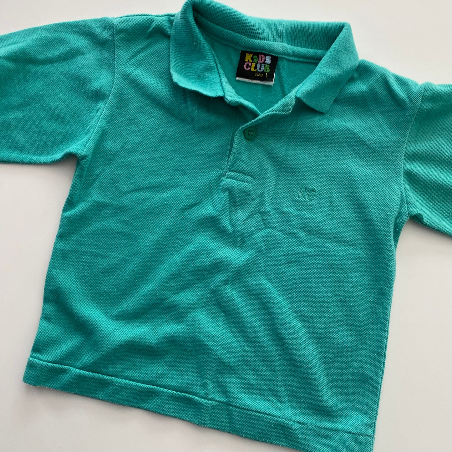 Vintage Kids Club Long Sleeve Polo Shirt - Size 1