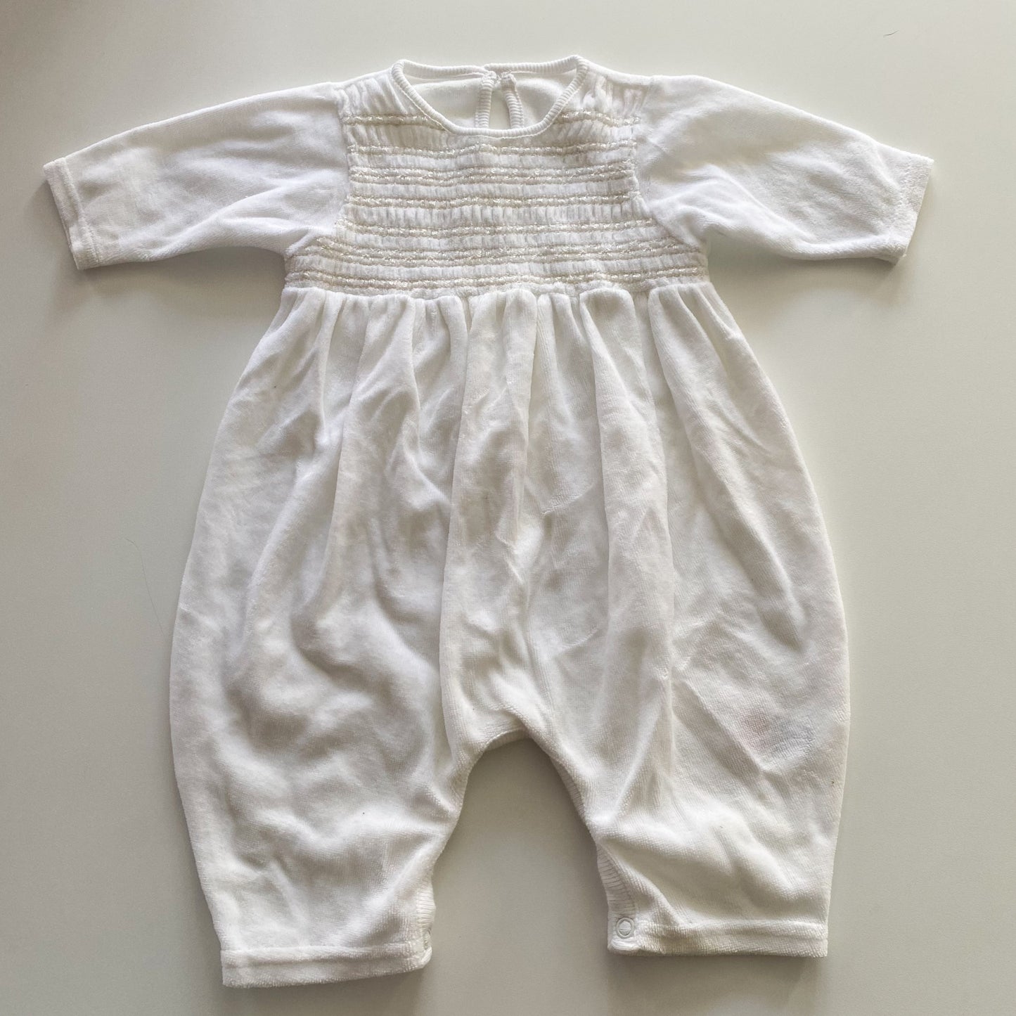 Vintage Velour Romper - Size 3M