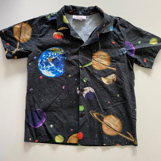 Handmade Glitter Space Shirt - Size 6