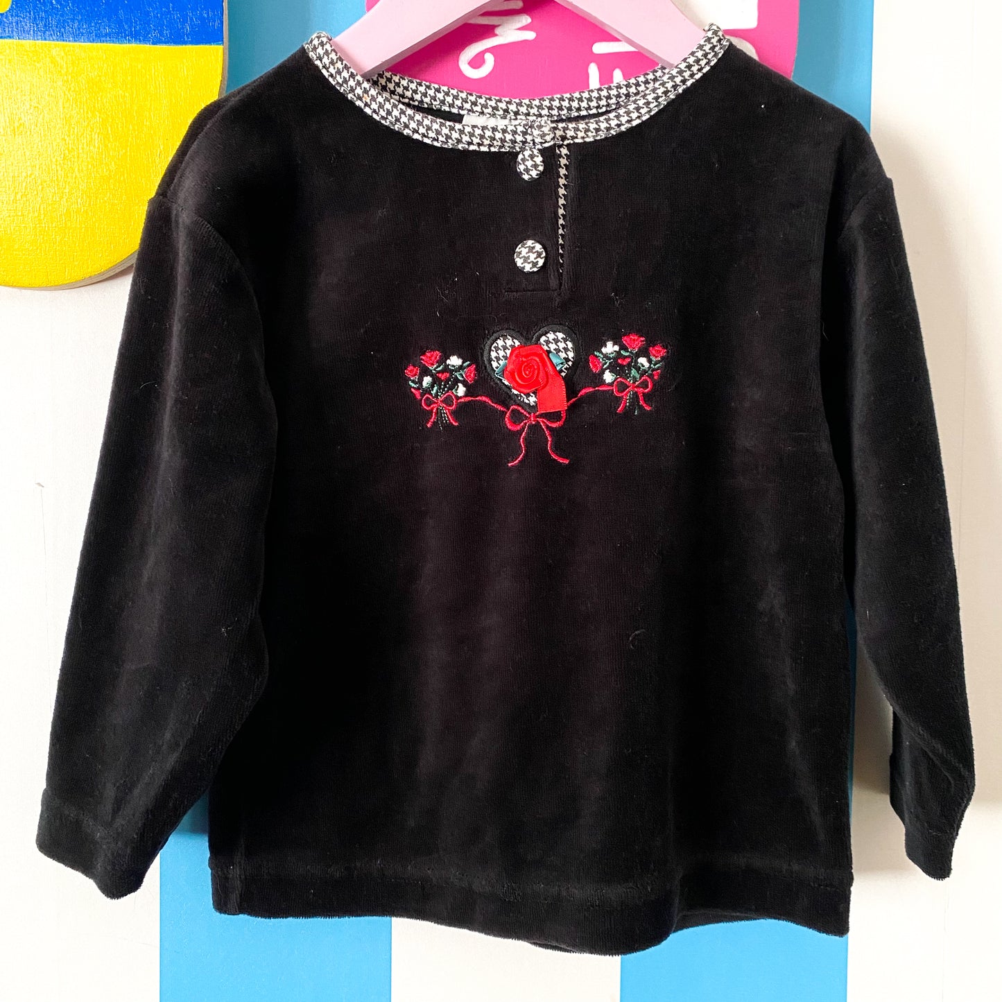 Vintage Healthtex Velour Long Sleeve Top - Size 4