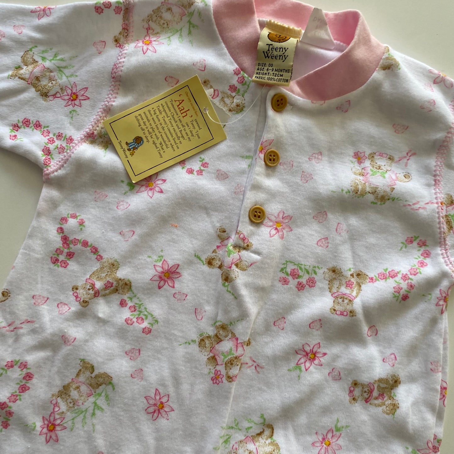 Vintage Teeny Weeny Footed Suit - Size 6-12M (NEW)