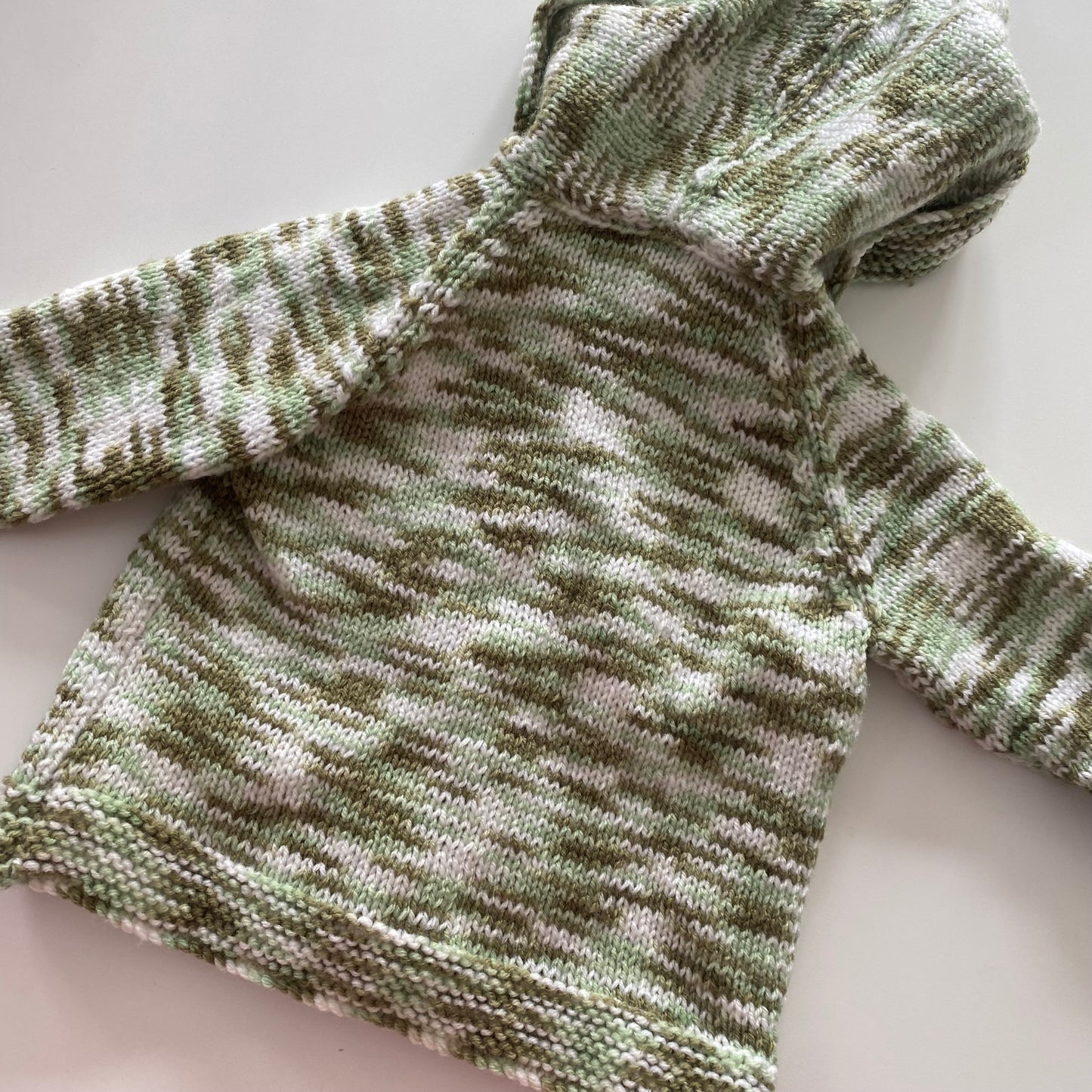 Handmade Knit Hooded Cardigan - Size 1