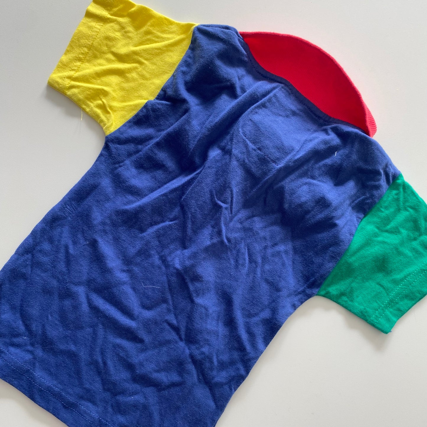 Vintage Yellow Bear Colour Block Polo Top - Size 3