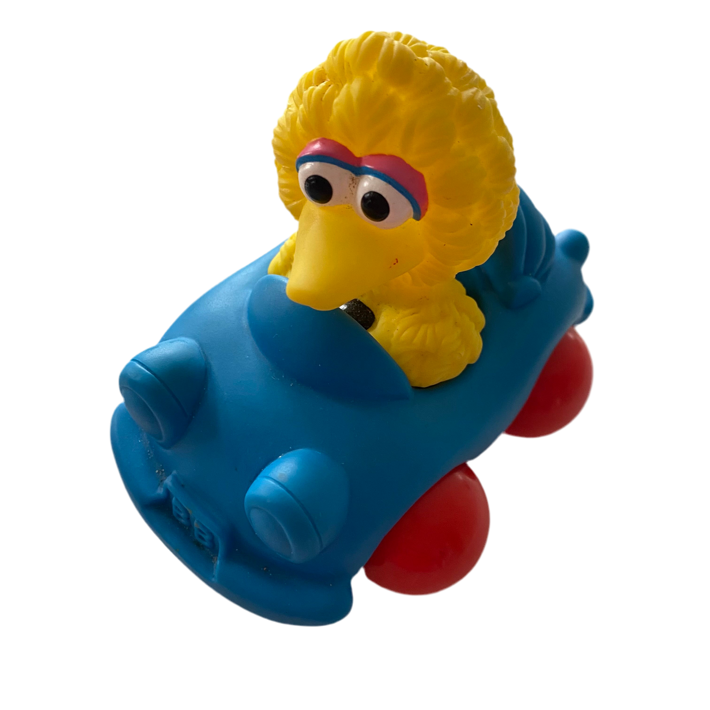 Vintage Sesame Street Big Bird Rubber Car