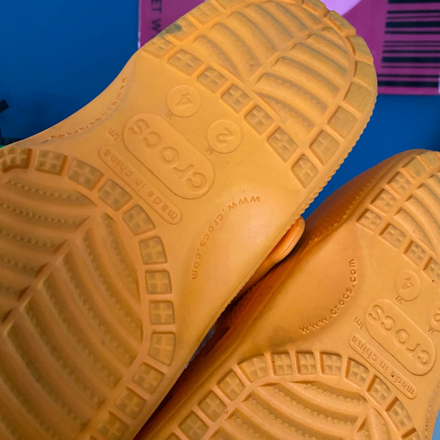 Orange Crocs - Size 2W / 4M
