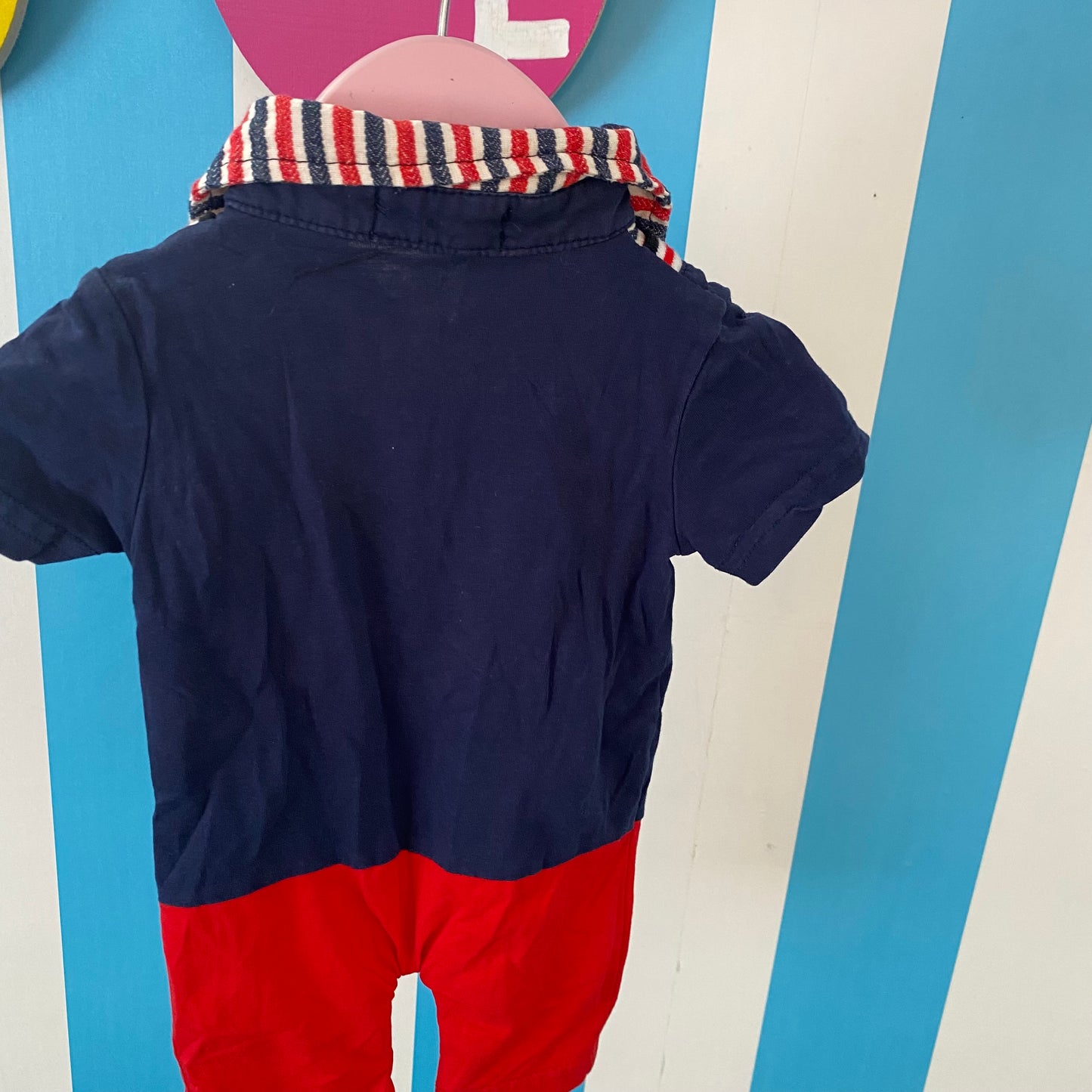 DUPE Ralph Lauren Romper - Size 3-6M