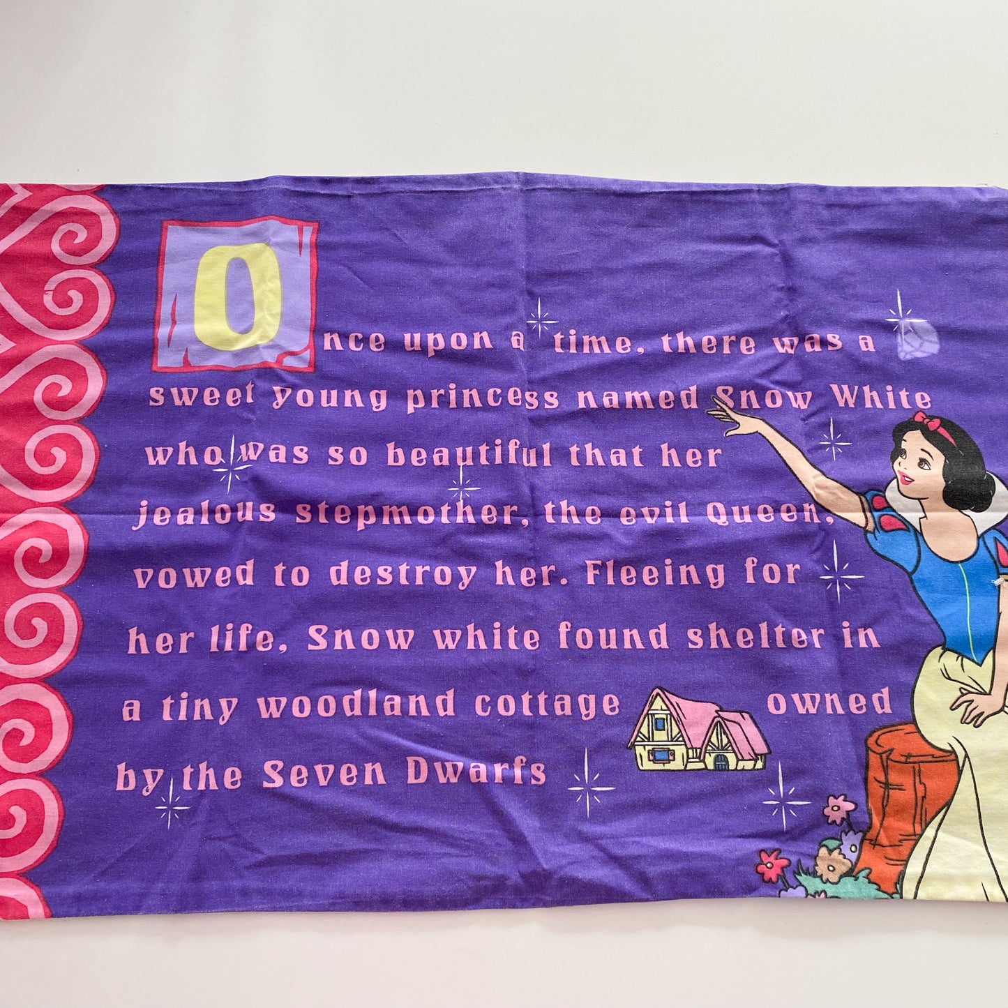 Vintage Disney Princess Snow White Pillowcase