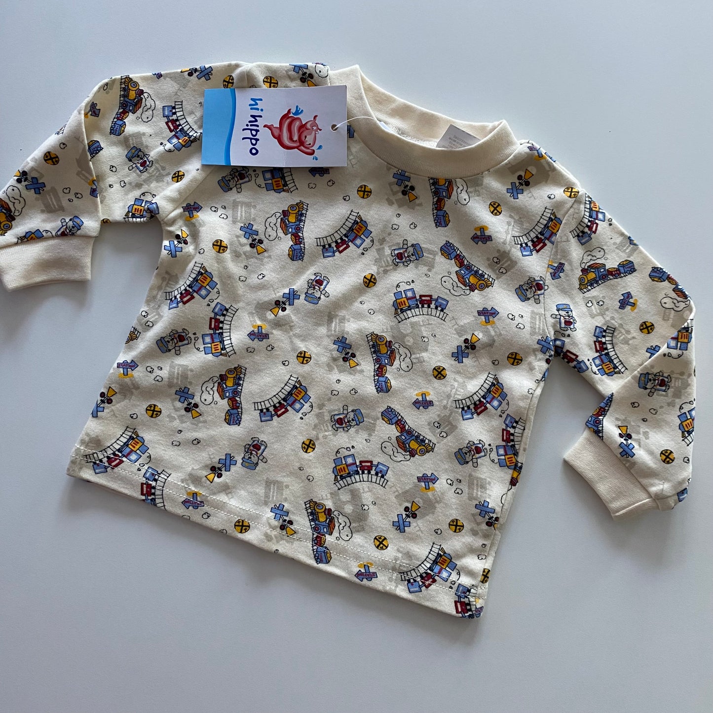 Y2K Hi-Hippo Long Sleeve Top - Size 6-12M (NEW)