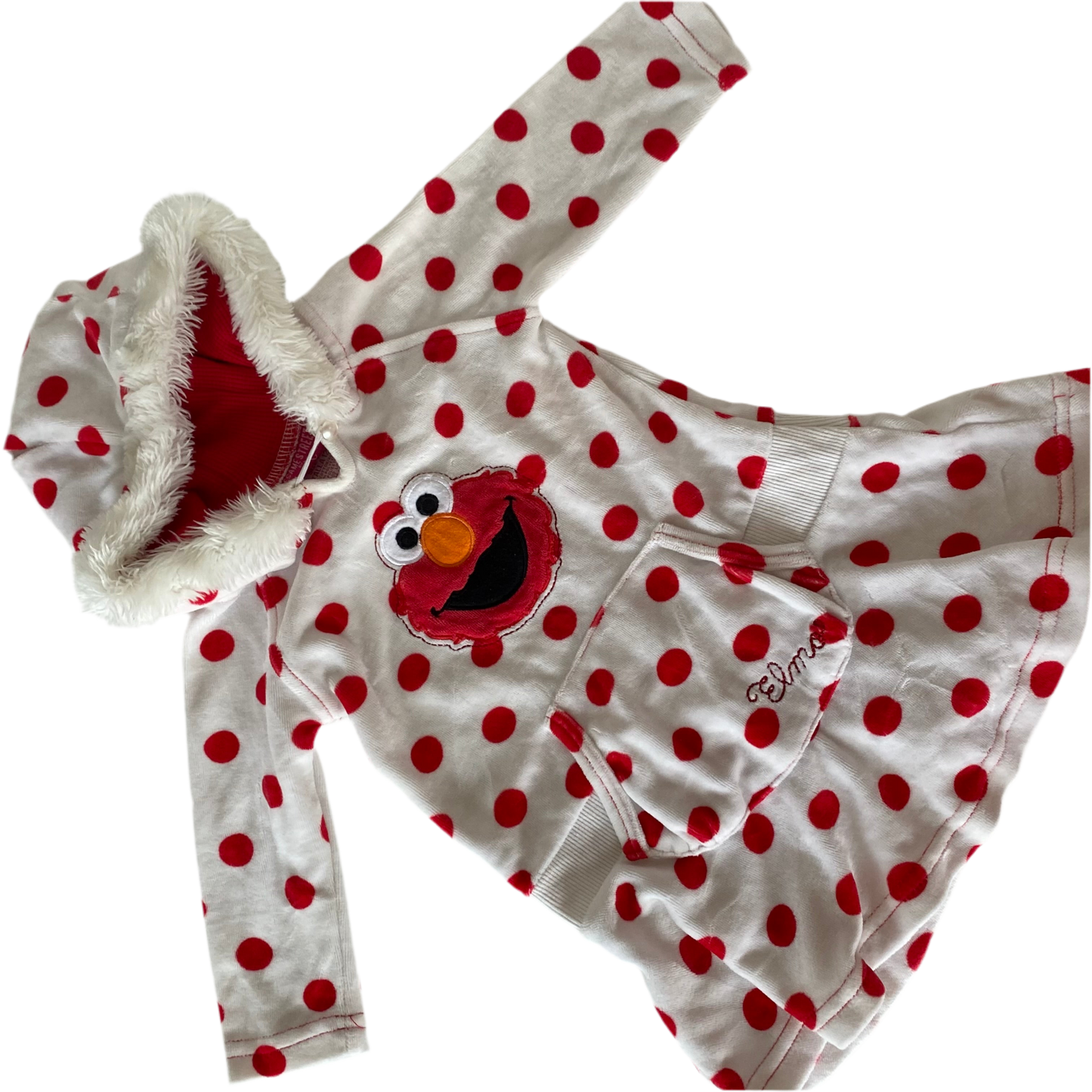 Sesame Street Elmo Hooded Fleece Dress - Size 1