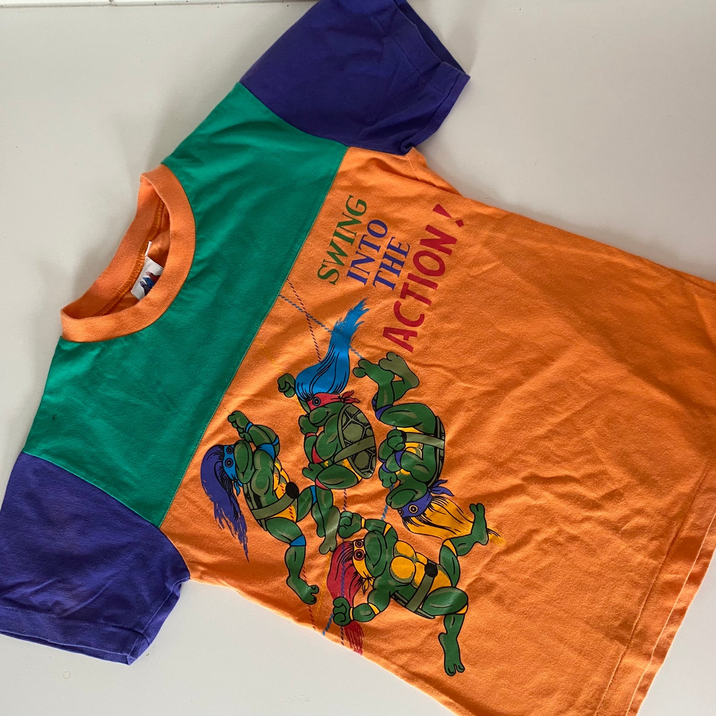 Vintage TMNT Ninja Turtles TROLLS Top - Size 10