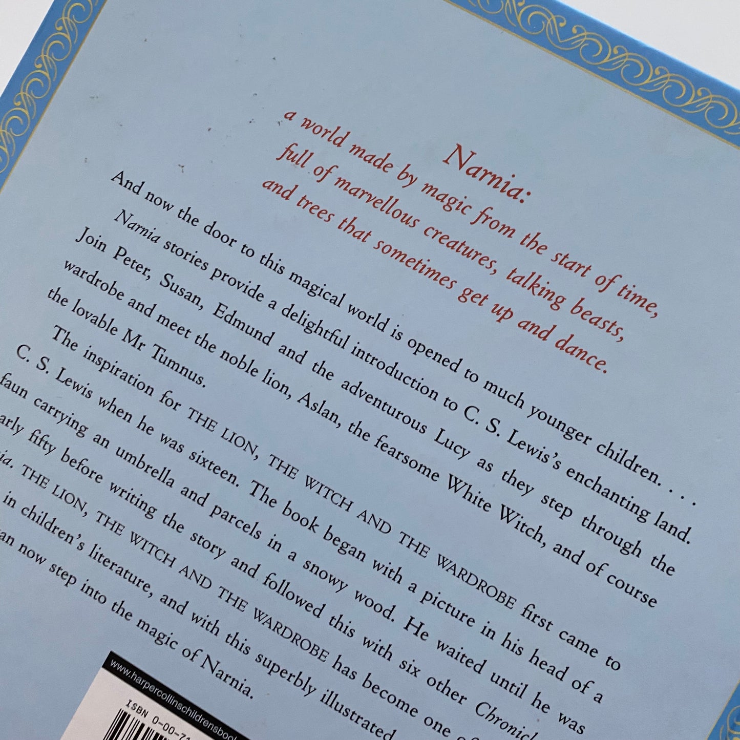 Narnia The Lion, The Witch & The Wardrobe Book