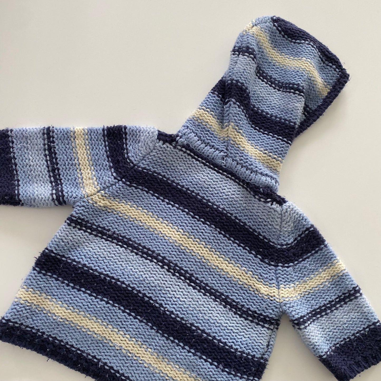 Vintage Pumpkin Patch Knit Hooded Cardigan - Size 6-12M