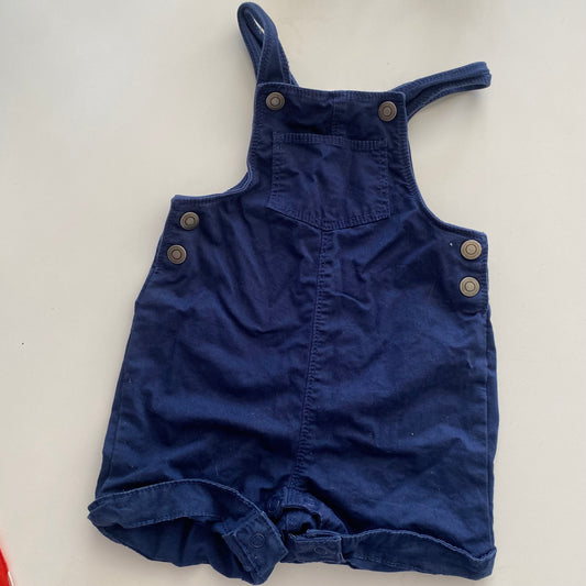 Navy Shortalls - Size 6-12M