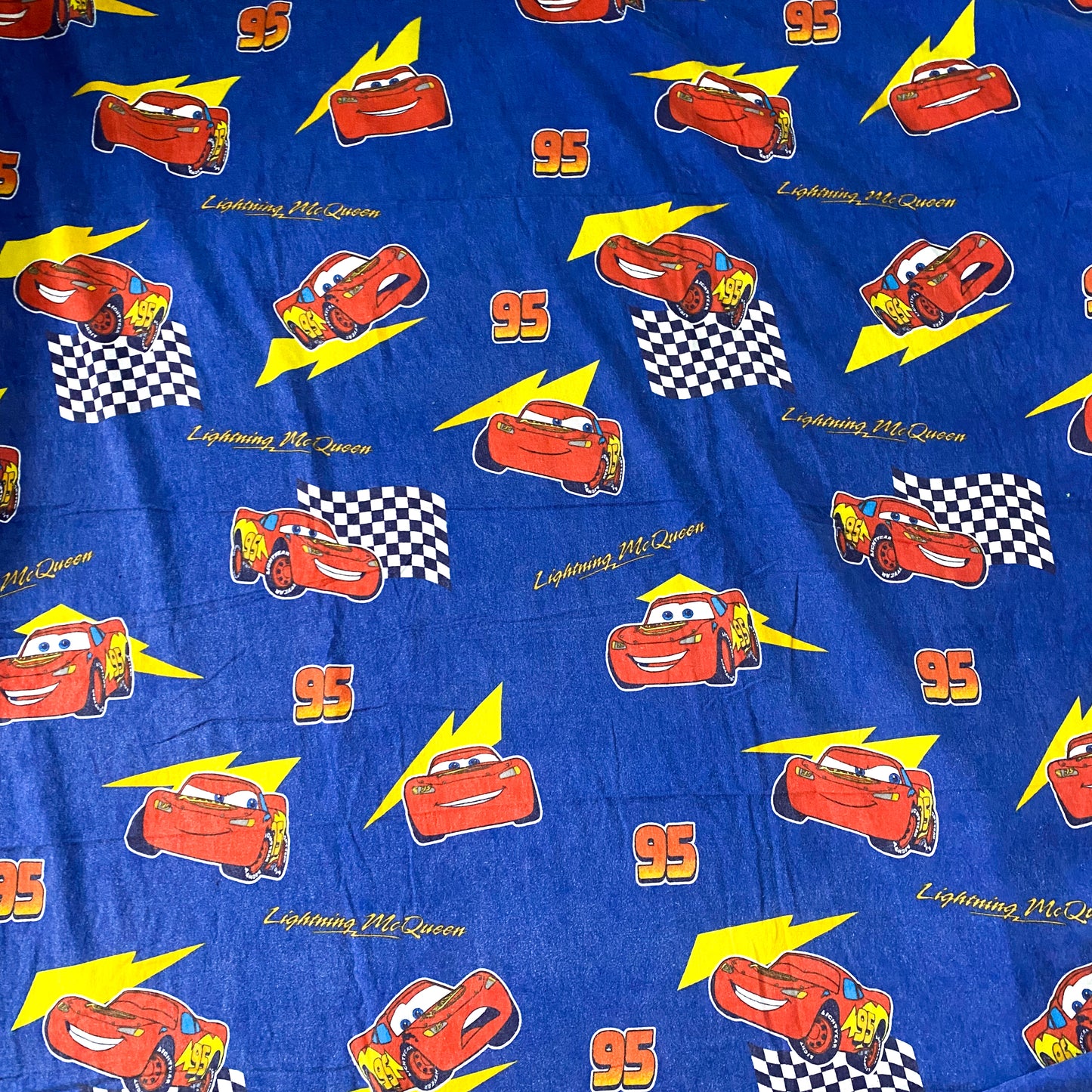 Disney Pixar Cars Single Flannel Flat Sheet