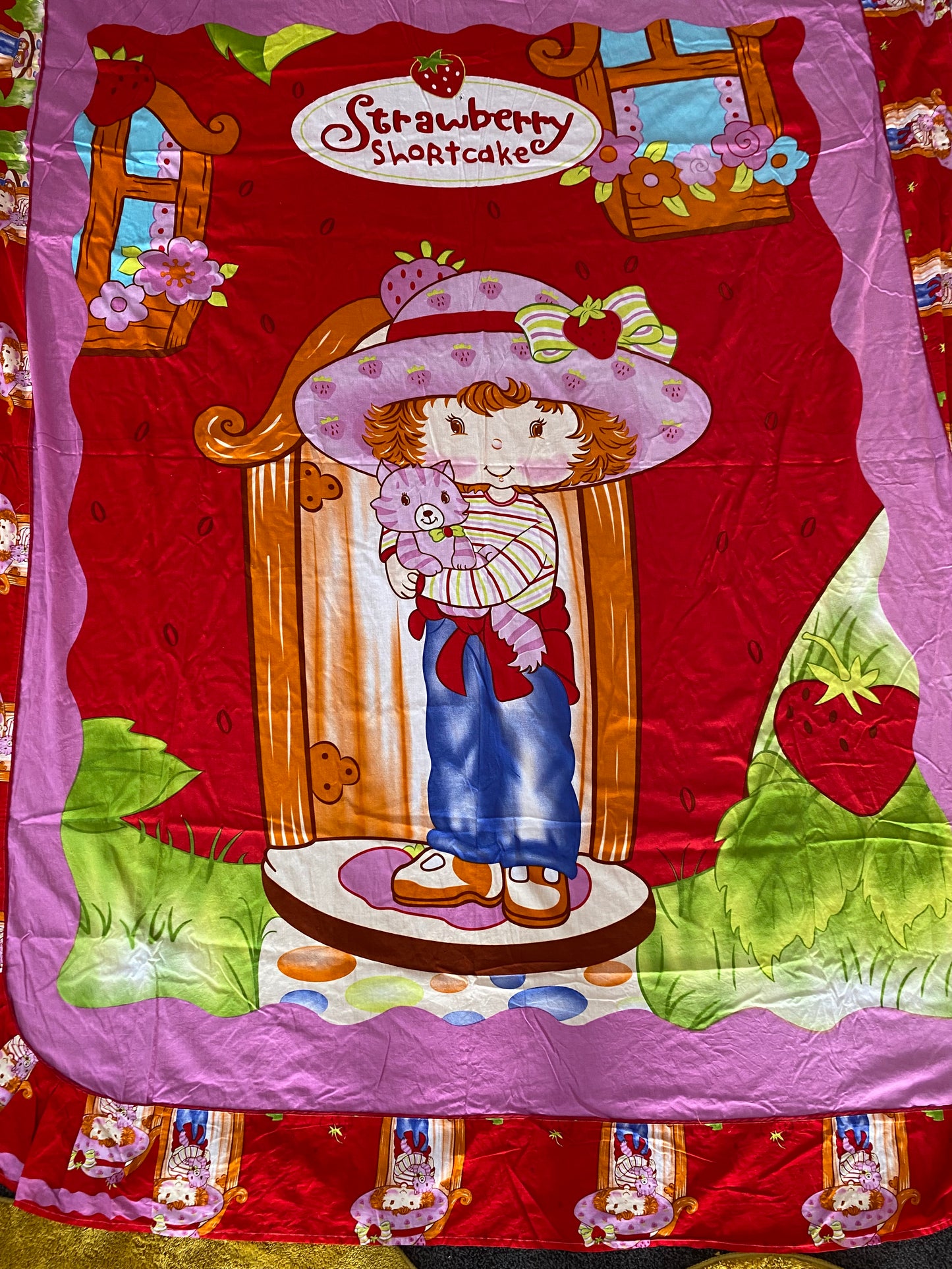 Strawberry Shortcake Flat Sheet/Valance