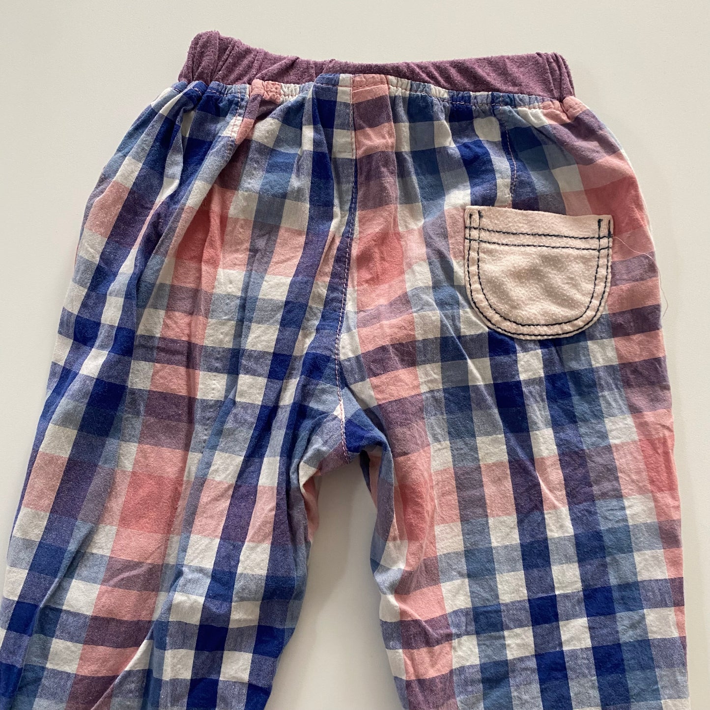 Plaid Cotton Pants - Size 3-4Y
