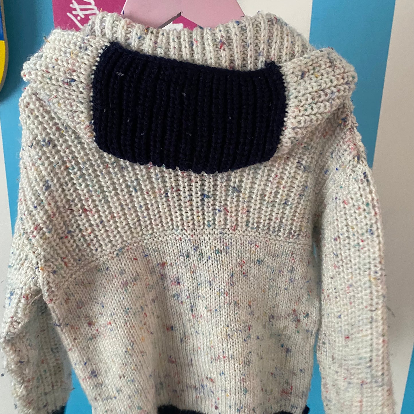 Handmade Hooded Knit Cardigan - Size 4