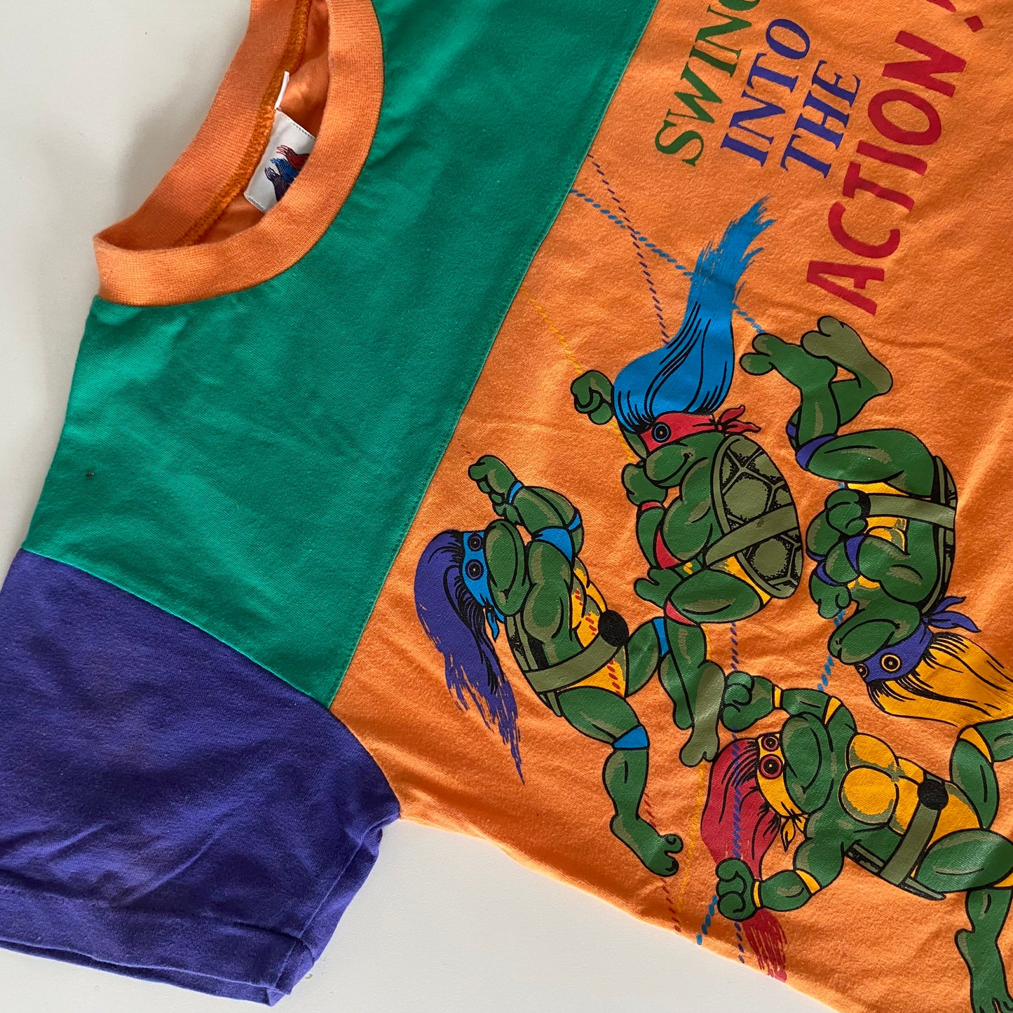 Vintage TMNT Ninja Turtles TROLLS Top - Size 10