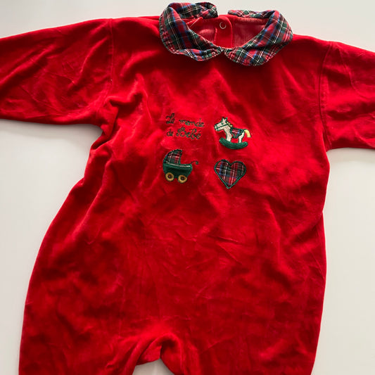 Vintage Valour Footed Romper - Size 6-12M