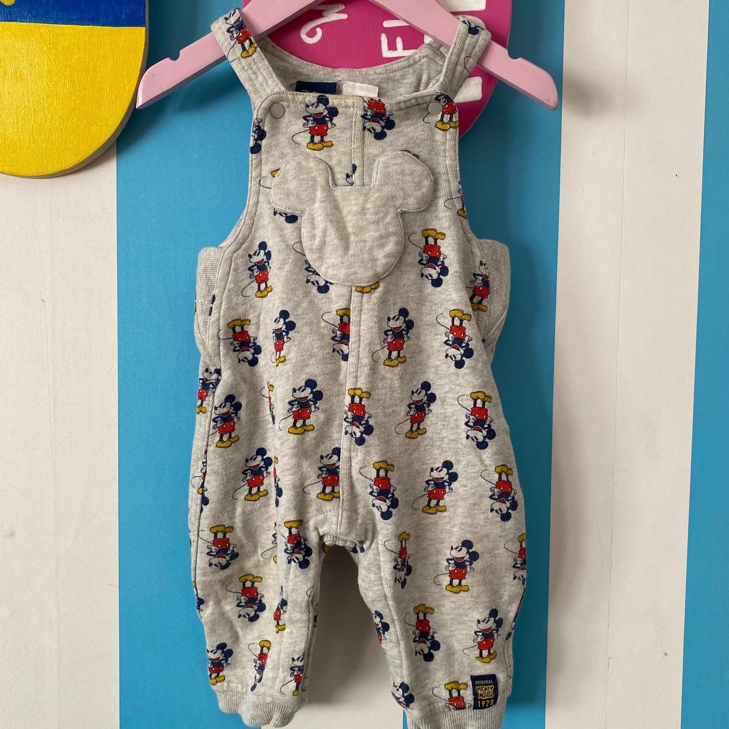 Disney Mickey Mouse Overalls - Size 6-12M
