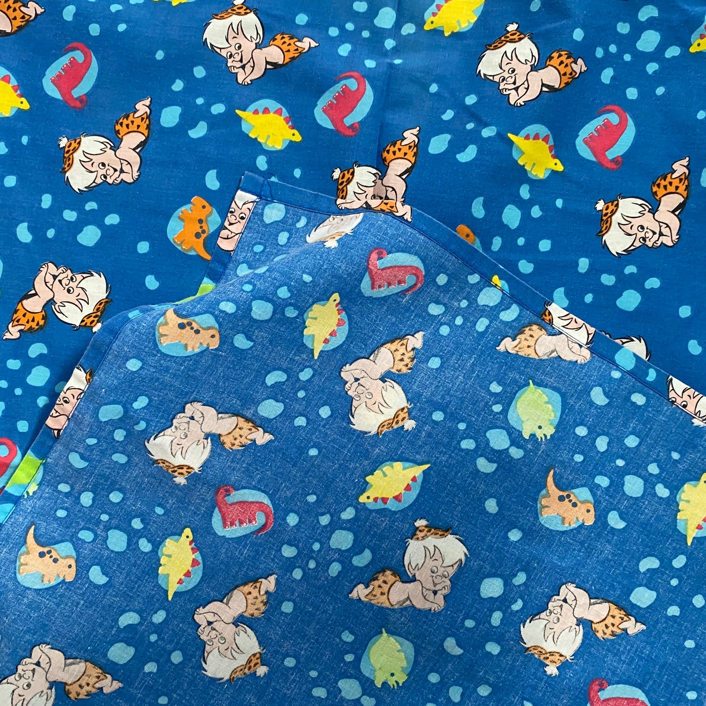 Vintage Flintstones Cot Flat Sheet