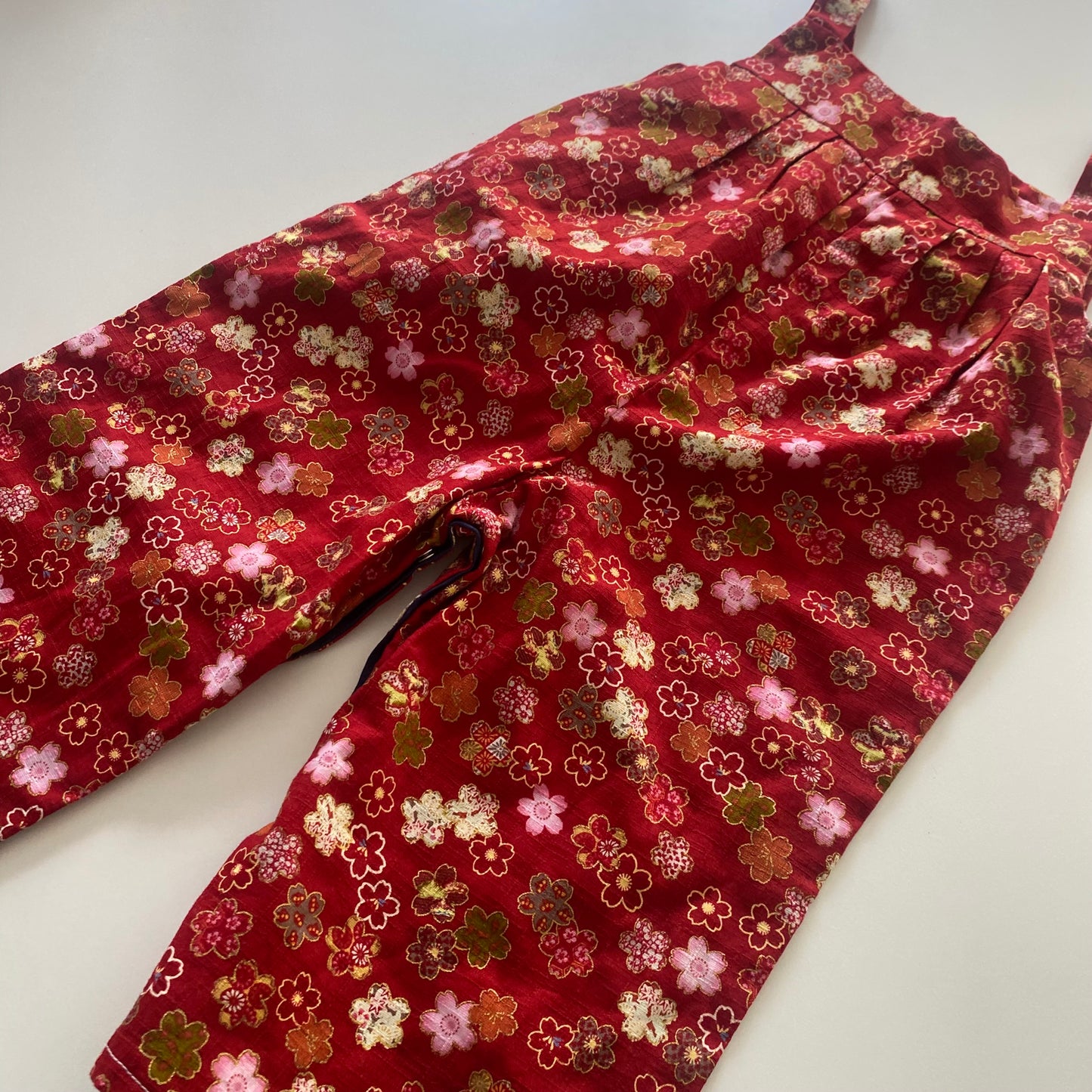 Handmade Floral Overalls - Size 2-3Y