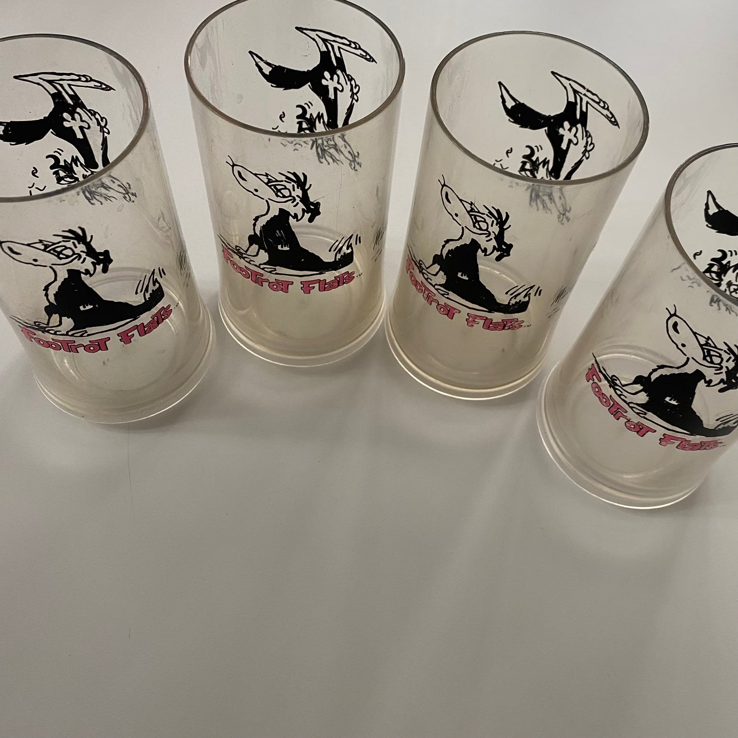 Vintage Footrot Flats Plastic Cups