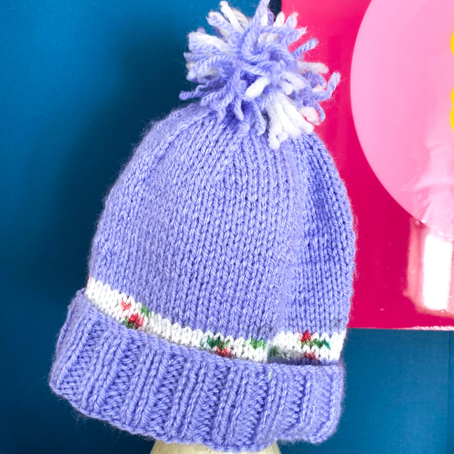 Handmade Knit Beanie - Size 6M