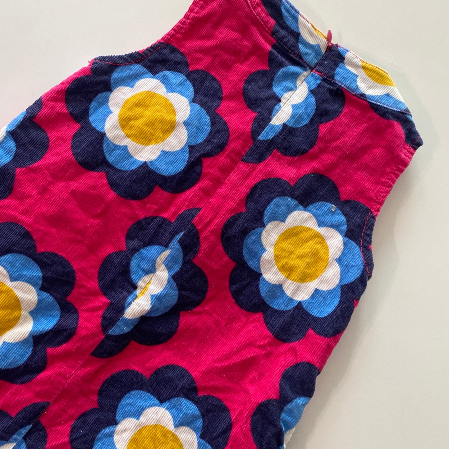 Mini Boden Floral Corduroy Dress - Size 3-4Y