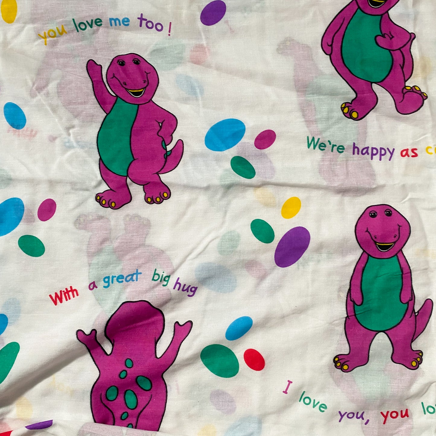 Vintage Barney Single Flat Sheet