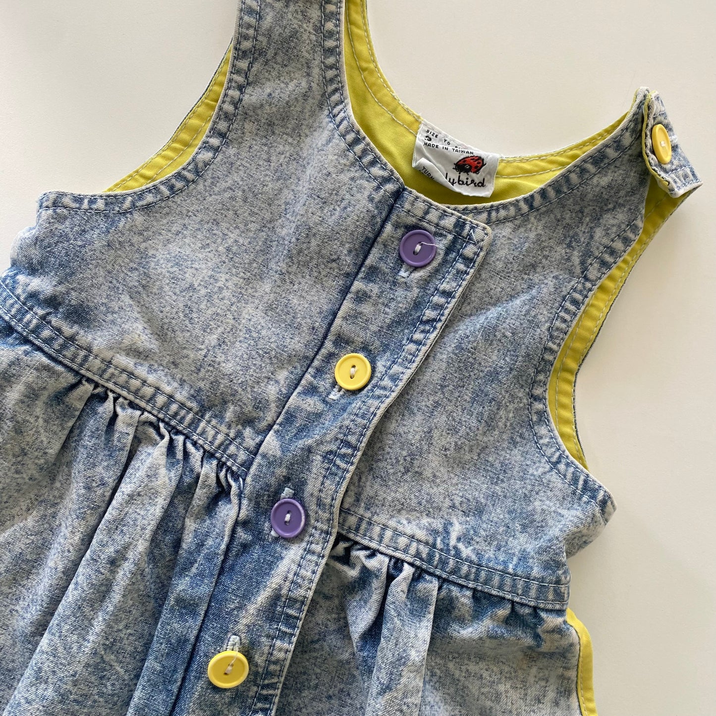 Vintage Ladybird Acidwash Dress - Size 3