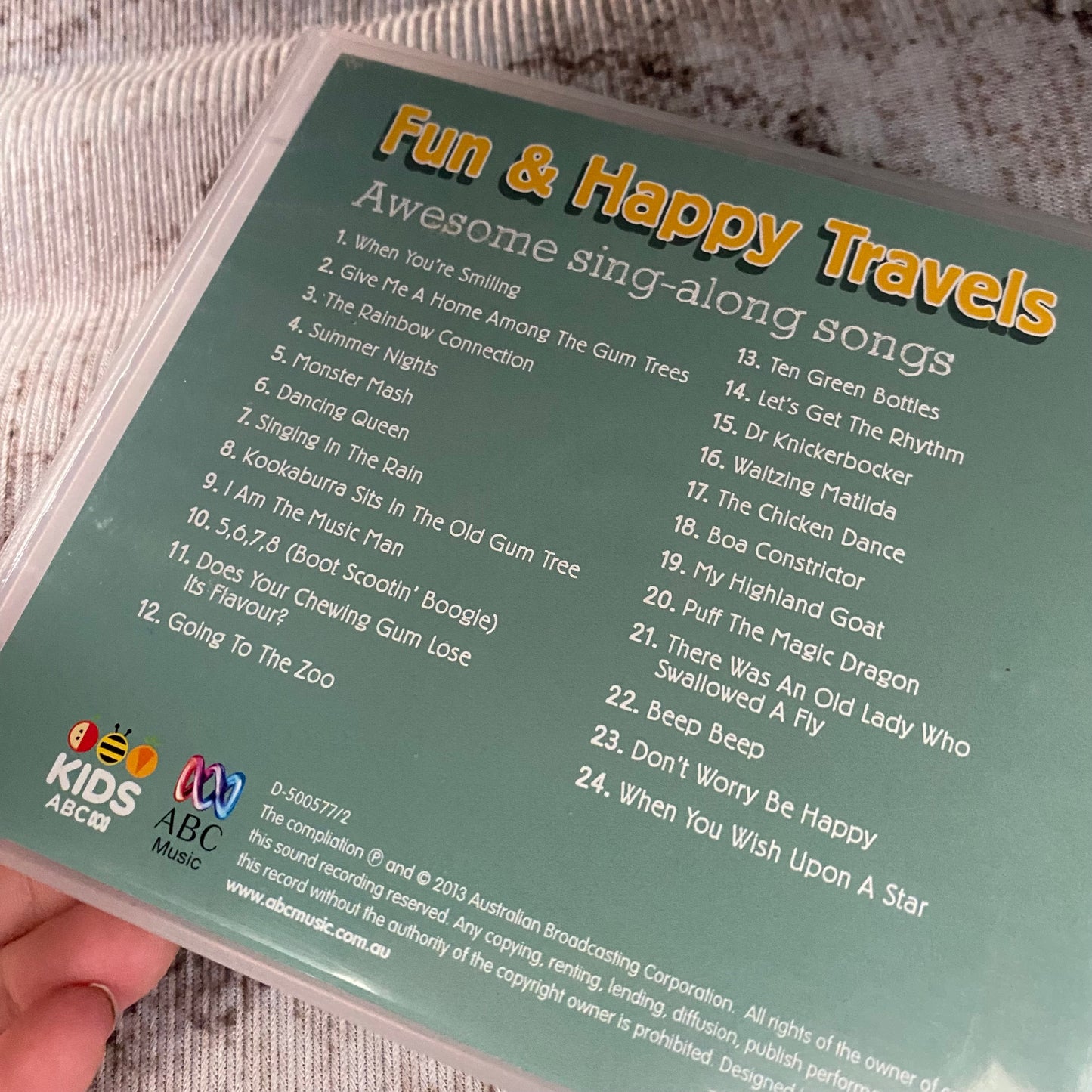 ABC Kids Fun & Happy Travel Sing Along Songs CD