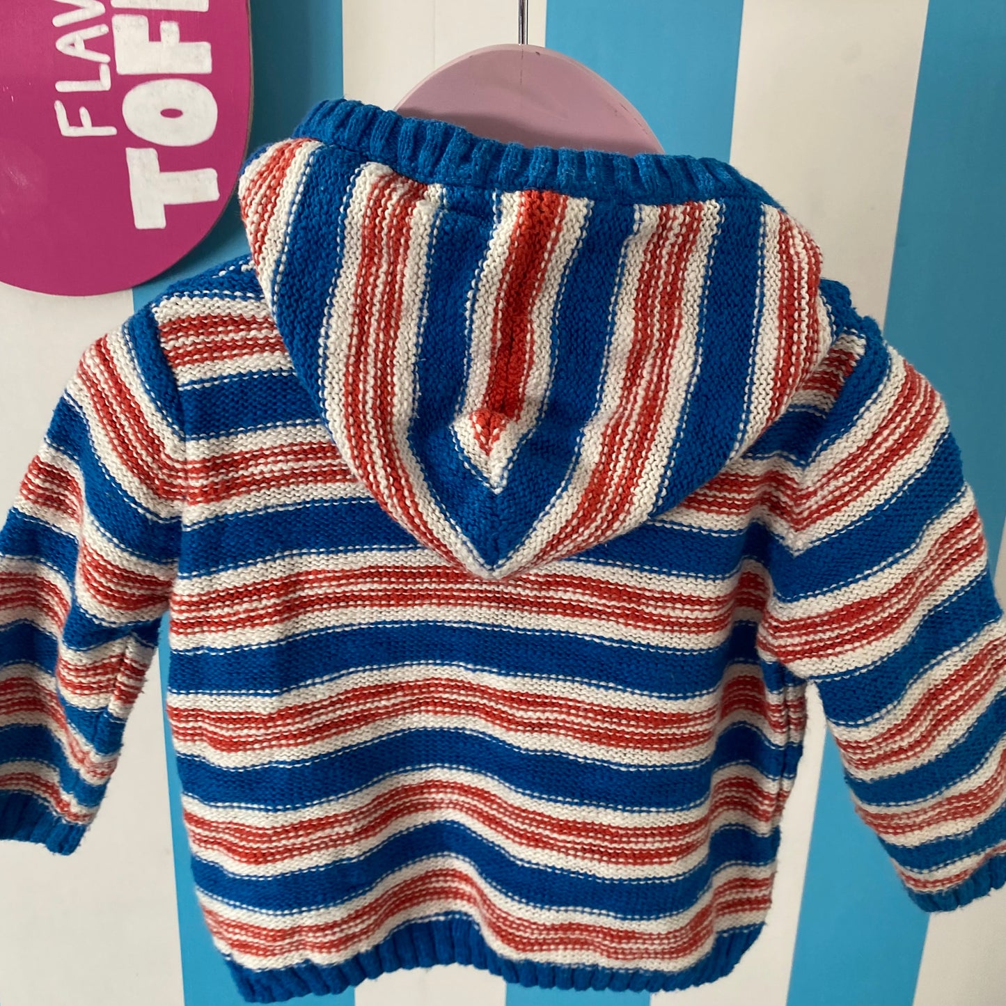 Pumpkin Patch Hooded Knit Jumper - Size 6-12M