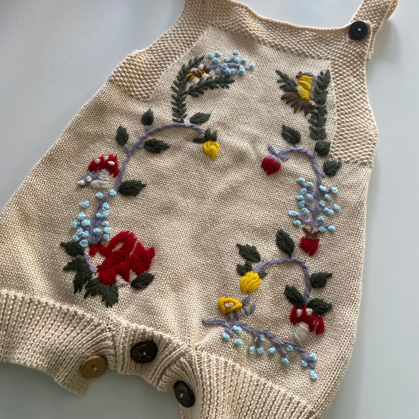 Gorgeous Knit Embroidery Knit Romper - Size 6-12M