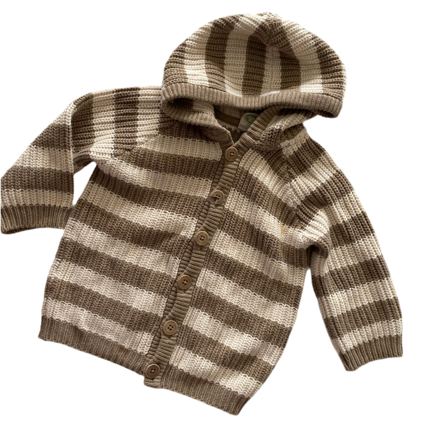 Nature Baby Hooded Cardigan - Size 1 (FLAWS)