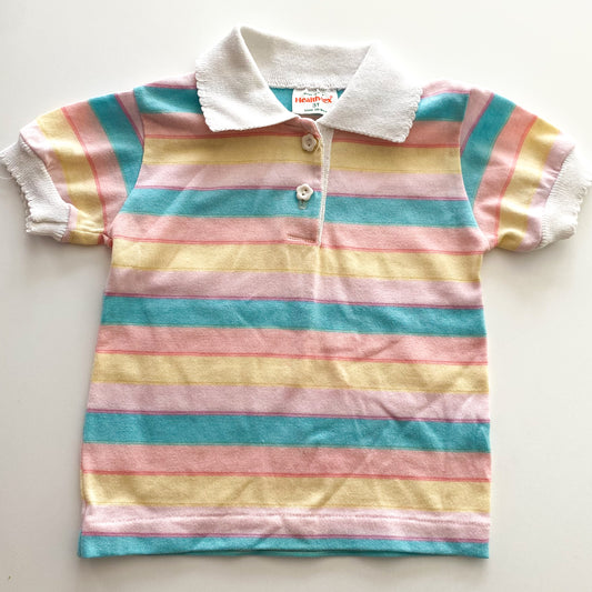 Vintage Health-Tex Pastel Rainbow Polo - Size 3