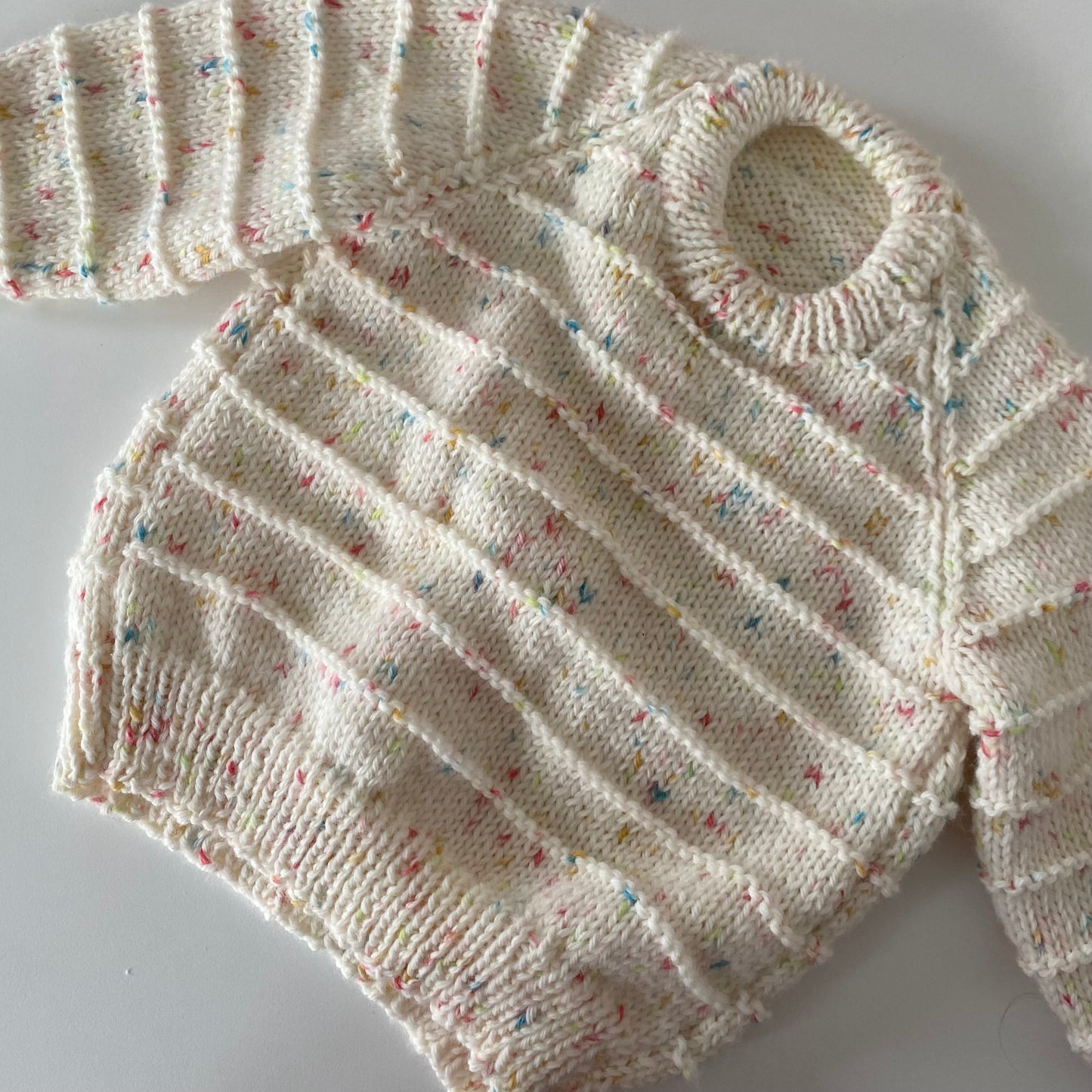 Handmade Knit Speckle Jumper - Size 3-6M
