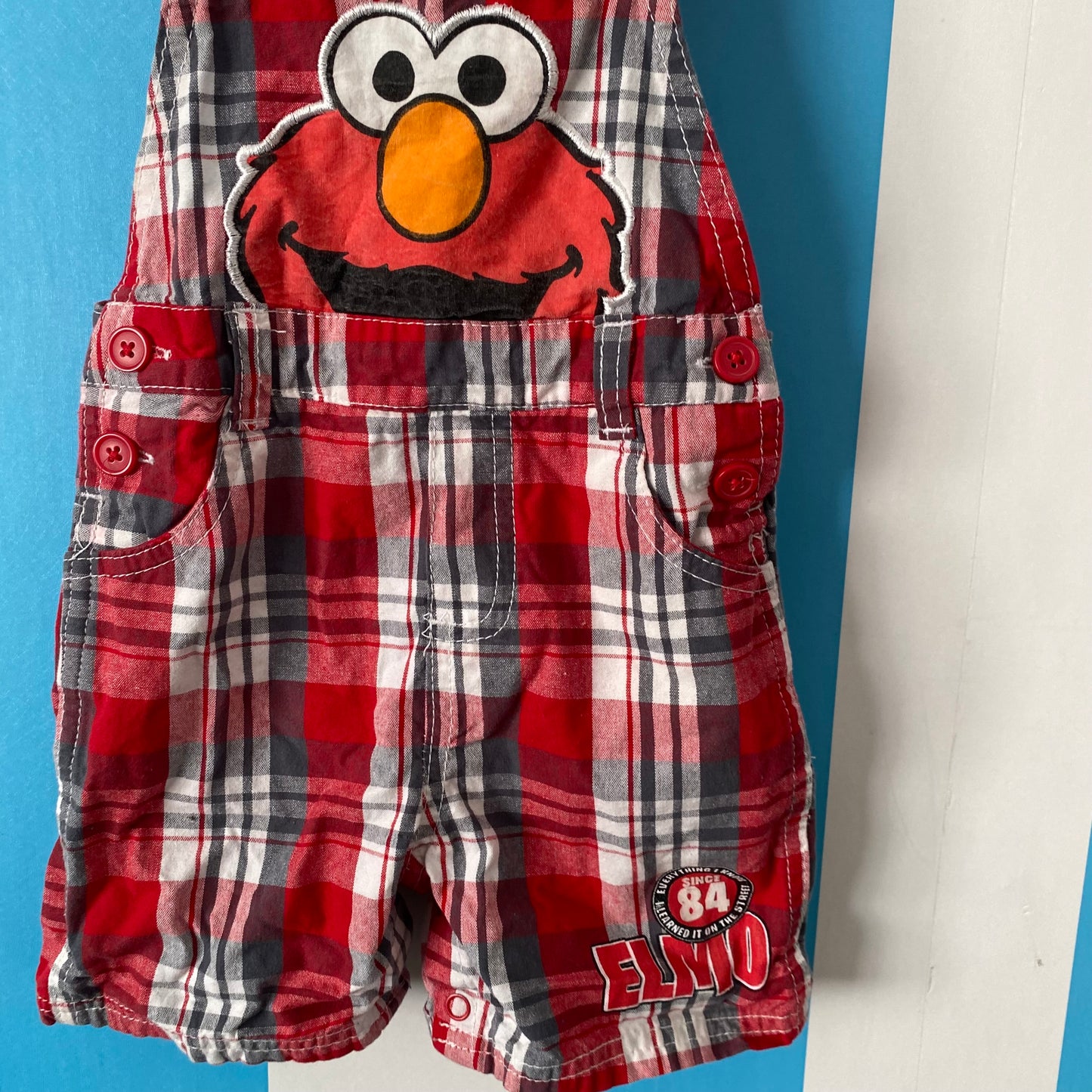 Sesame Street Elmo Shortalls - Size 2