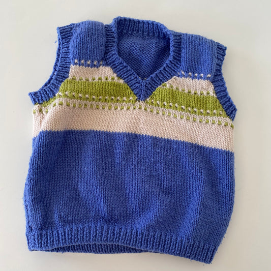 Handmade Knit Vest - Size 6-12M