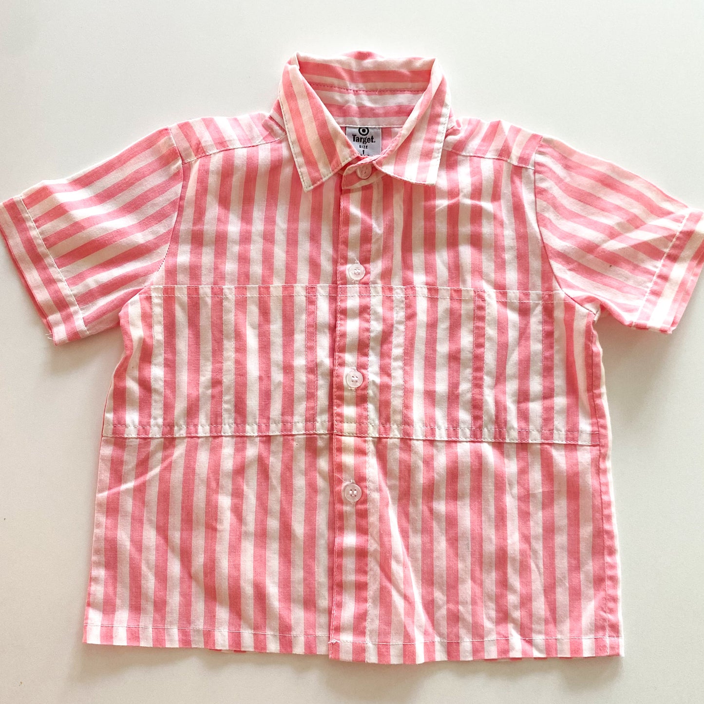 Vintage Target Pink Stripe Shirt - Size 1