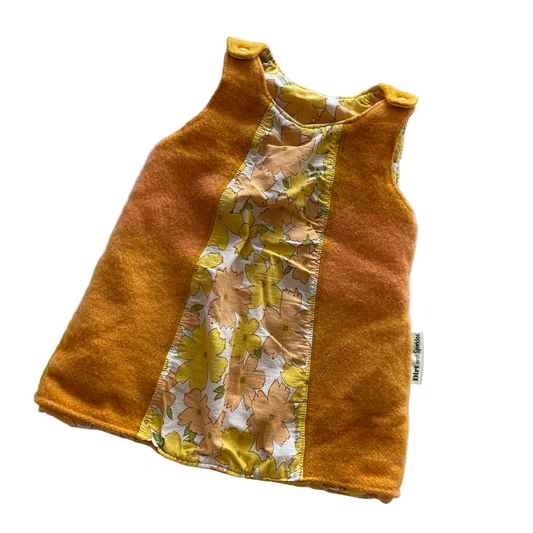 Handmade Wool/Floral Reversible Dress - Size 1