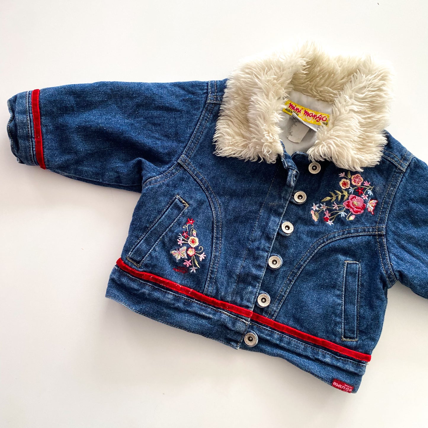 Vintage Mini Mango Denim Jacket - Size 12M